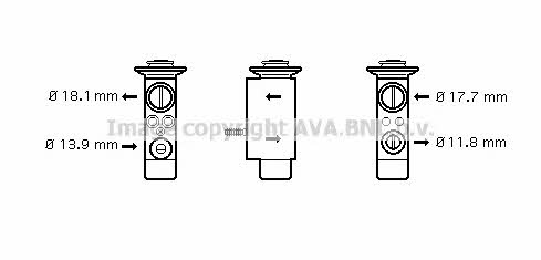 AVA BW1238 Air conditioner expansion valve BW1238