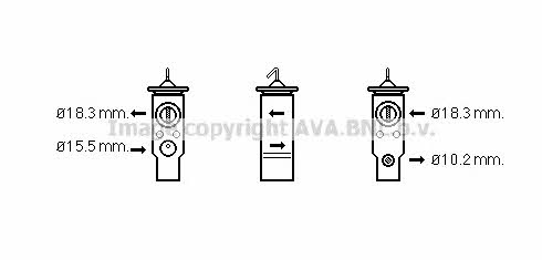 AVA BW1359 Air conditioner expansion valve BW1359