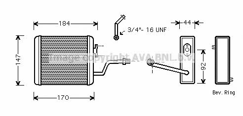 AVA BW6258 Heat exchanger, interior heating BW6258