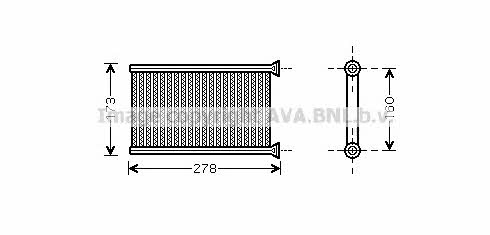 AVA BW6342 Heat exchanger, interior heating BW6342