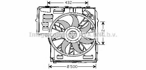 AVA BW7505 Hub, engine cooling fan wheel BW7505
