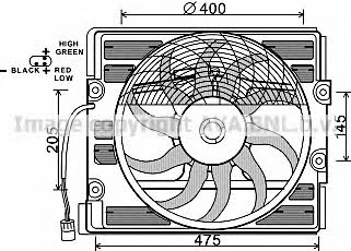 AVA BW7512 Hub, engine cooling fan wheel BW7512