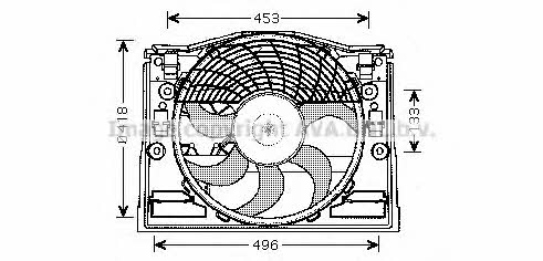 AVA BW7513 Hub, engine cooling fan wheel BW7513