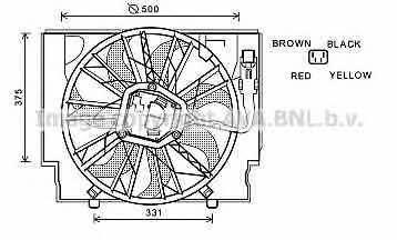 AVA BW7529 Hub, engine cooling fan wheel BW7529