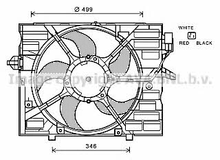 AVA BW7530 Hub, engine cooling fan wheel BW7530