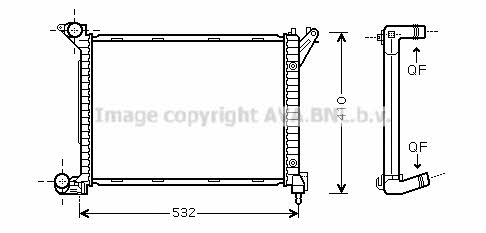 Engine cooling radiator Mini: BWA2263 AVA Engine cooling radiator
