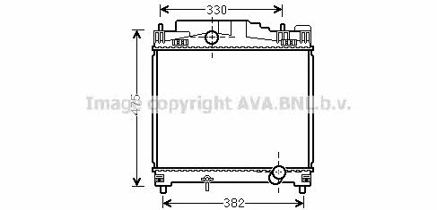 AVA TO2502 Radiator, engine cooling TO2502