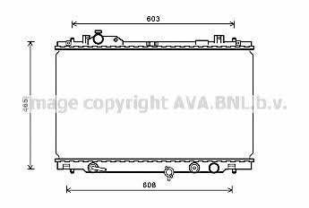 AVA TO2666 Radiator, engine cooling TO2666