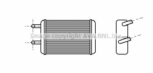 AVA TO6133 Heat exchanger, interior heating TO6133