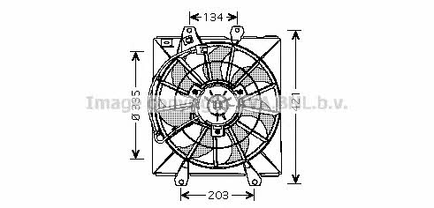 AVA TO7507 Hub, engine cooling fan wheel TO7507