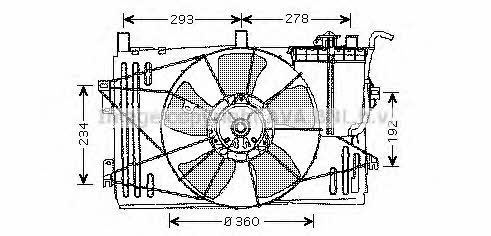 AVA TO7508 Hub, engine cooling fan wheel TO7508