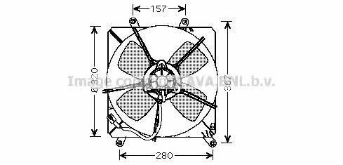 AVA TO7509 Hub, engine cooling fan wheel TO7509