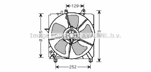 AVA TO7517 Hub, engine cooling fan wheel TO7517