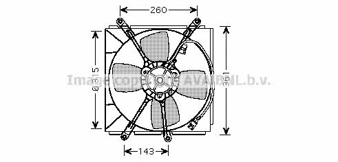 AVA TO7522 Hub, engine cooling fan wheel TO7522