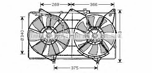 AVA TO7528 Hub, engine cooling fan wheel TO7528