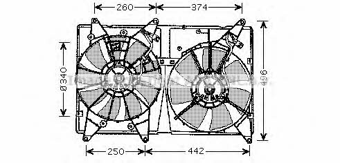 AVA TO7533 Hub, engine cooling fan wheel TO7533