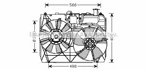 AVA TO7534 Hub, engine cooling fan wheel TO7534