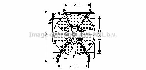 AVA TO7537 Hub, engine cooling fan wheel TO7537