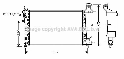 Engine radiator Citroen Saxo: PEA2216 AVA Engine cooling radiator