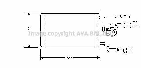 AVA PEA6173 Heat exchanger, interior heating PEA6173