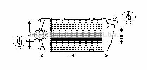 AVA PR4061 Intercooler, charger PR4061