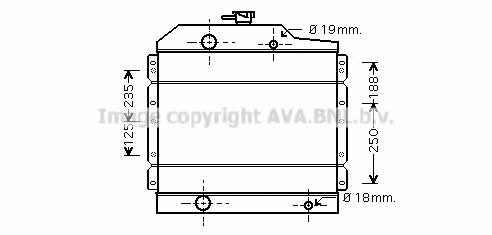 AVA RE2025 Radiator, engine cooling RE2025