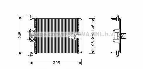 AVA MS6187 Heat exchanger, interior heating MS6187