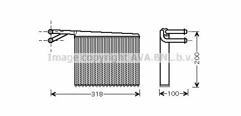 AVA MS6372 Heat exchanger, interior heating MS6372