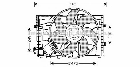 AVA MS7507 Hub, engine cooling fan wheel MS7507