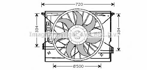 AVA MS7508 Hub, engine cooling fan wheel MS7508
