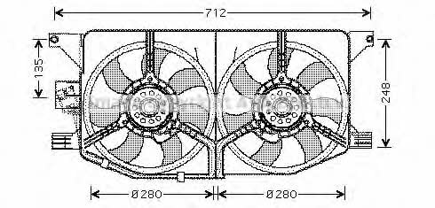 AVA MS7510 Hub, engine cooling fan wheel MS7510
