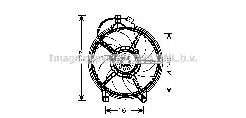 AVA MS7517 Hub, engine cooling fan wheel MS7517