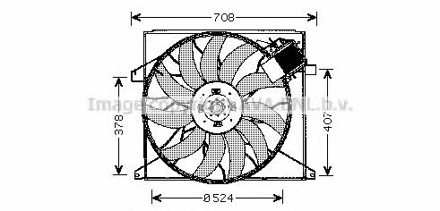 AVA MS7519 Hub, engine cooling fan wheel MS7519