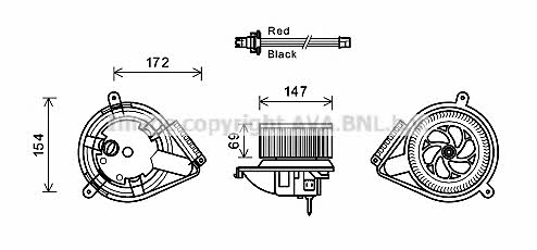 AVA MS8617 Cabin ventilation engine MS8617