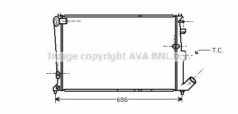 AVA CN2090 Radiator, engine cooling CN2090