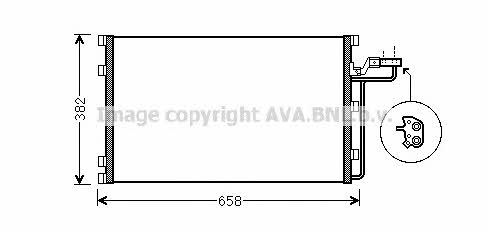 Air conditioner condenser Volvo C30: VO5139 AVA AC Condenser