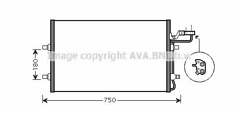 Air con condenser Volvo C30: VO5149 AVA AC Condenser