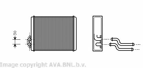 AVA VO6084 Heat exchanger, interior heating VO6084
