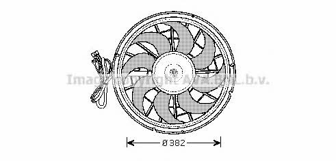 AVA VO7507 Hub, engine cooling fan wheel VO7507