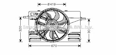 AVA VO7508 Hub, engine cooling fan wheel VO7508