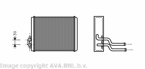 AVA VOA6084 Heat exchanger, interior heating VOA6084