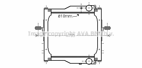 AVA RE2108 Radiator, engine cooling RE2108