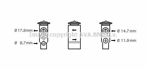 AVA RT1334 Air conditioner expansion valve RT1334