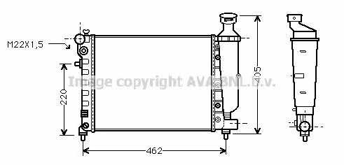 AVA CN2115 Radiator, engine cooling CN2115