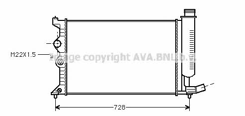 AVA CN2181 Radiator, engine cooling CN2181