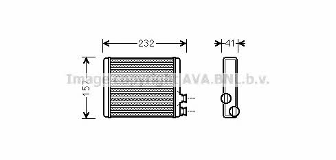 AVA CN6286 Heat exchanger, interior heating CN6286