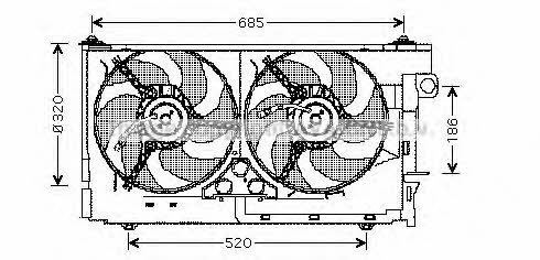AVA CN7516 Hub, engine cooling fan wheel CN7516