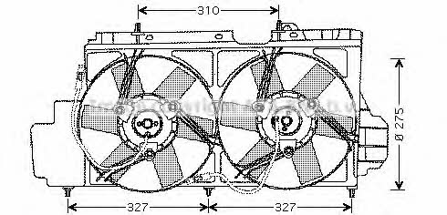 AVA CN7520 Hub, engine cooling fan wheel CN7520