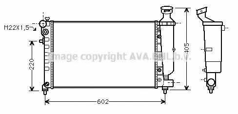 AVA CNA2118 Radiator, engine cooling CNA2118