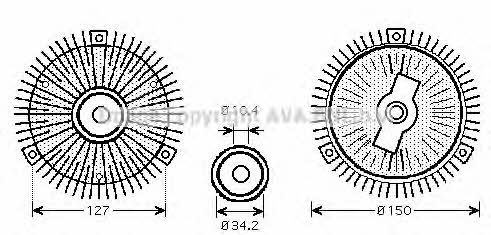 AVA MSC415 Viscous coupling assembly MSC415